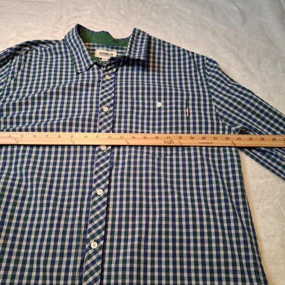 Brooklyn Industries Mens Gingham Button Down Shirt Sz XL Grandpa Preppy Academia - Picture 14 of 16